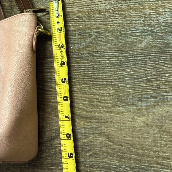 Fossil Pink Leather Tote Bag- EUC 2 straps smaller size - Picture 3 of 11